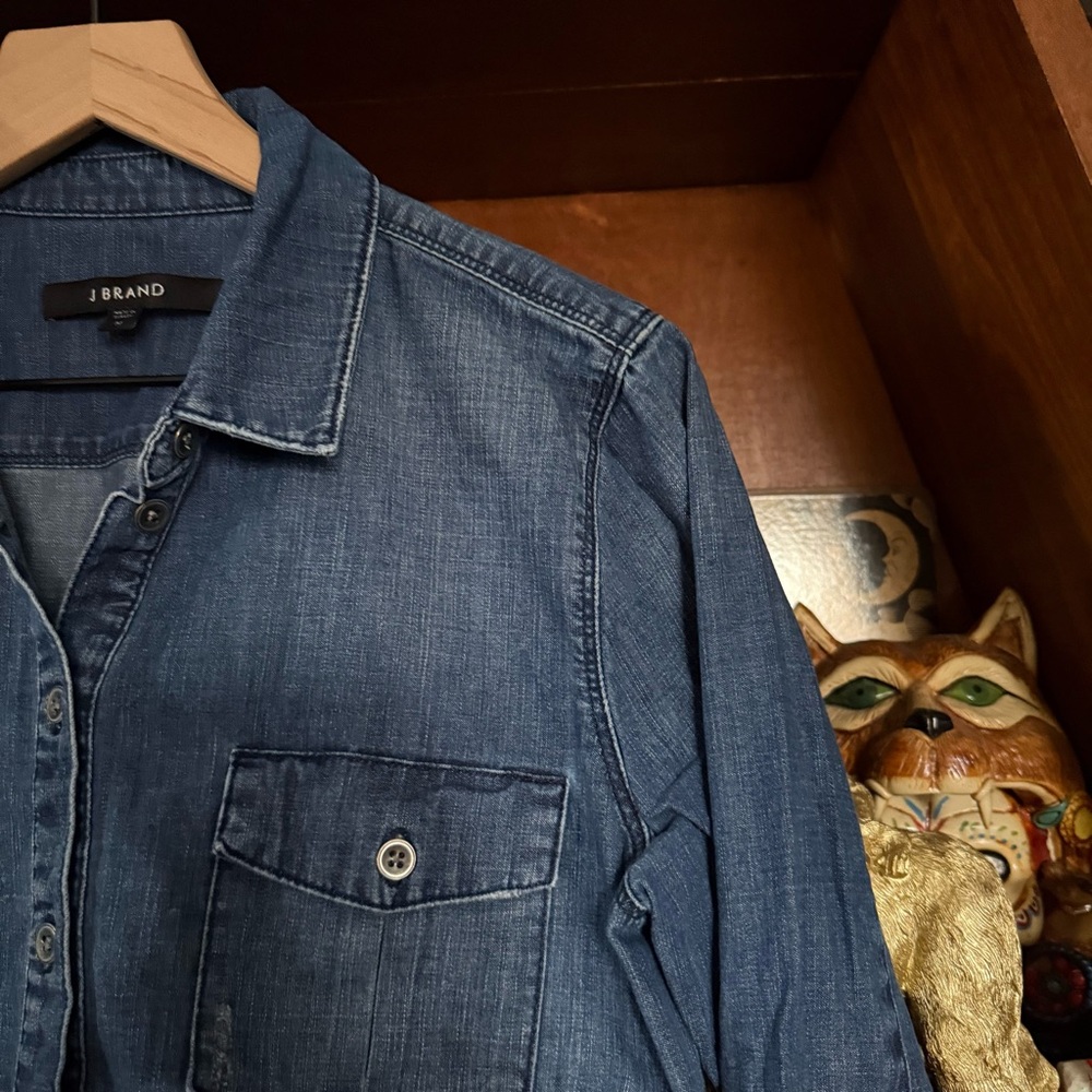 J Brand - Denim Blue Thick Collared Shirt - Women’s Medium